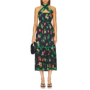 Damson Madder Mia Midi Apple Print Dress